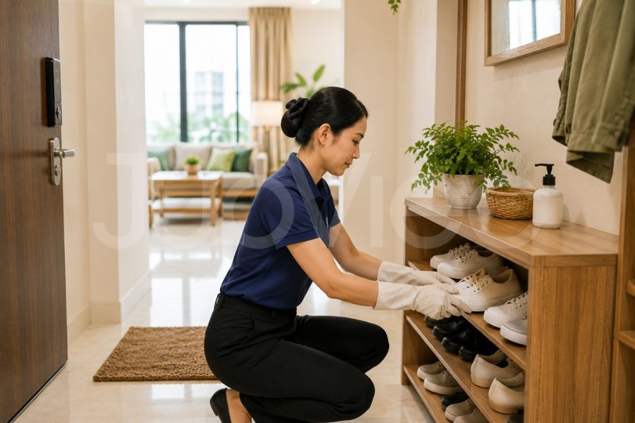 Điều đầu tiên một cô giúp việc nhìn thấy khi bước vào nhà khách hàng là gì (1).jpg