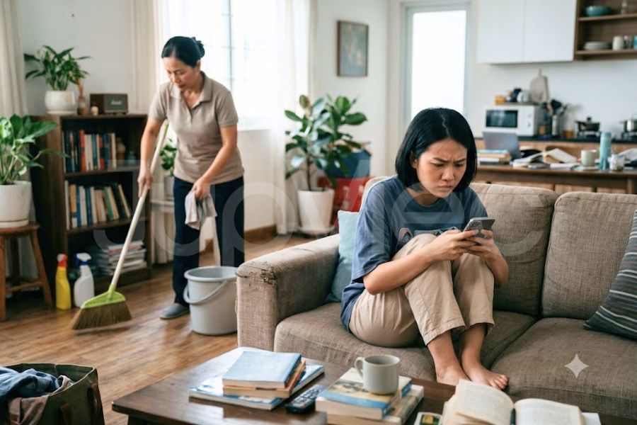 Giải mã nỗi sợ của người hướng nội khi thuê giúp việc truyền thống.jpg