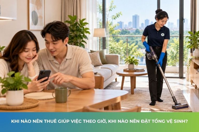 Đối tác JupViec hút bụi phòng khách