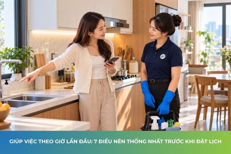 Chủ nhà trao đổi công việc với Đối tác JupViec