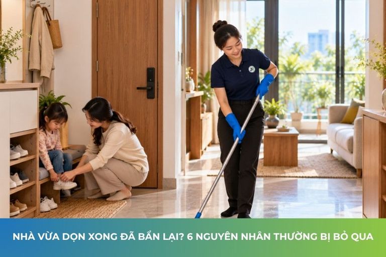 Đối tác JupViec lau sàn lối vào nhà